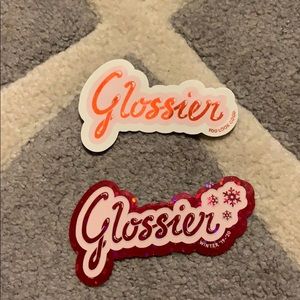 Two glossier stickers!!! Beautiful